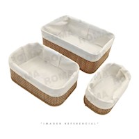 SET DE 3 CESTOS DE ALMACENAMIENTO MULTIUSOS